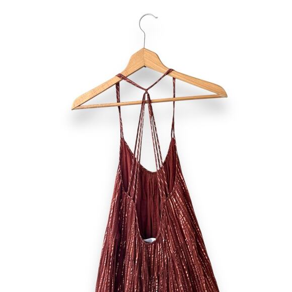 Ulla Johnson Samara High Low Sleeveless Gauze Maxi Dress Copper 0 Women’s - Picture 10 of 12